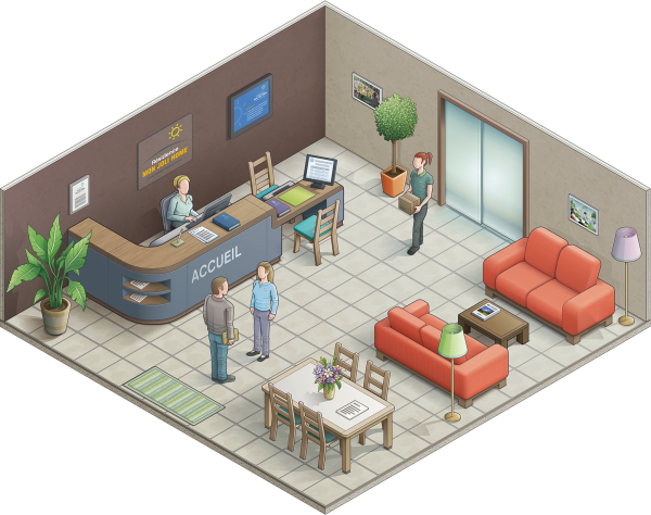 Illustration de la pièce Accueil