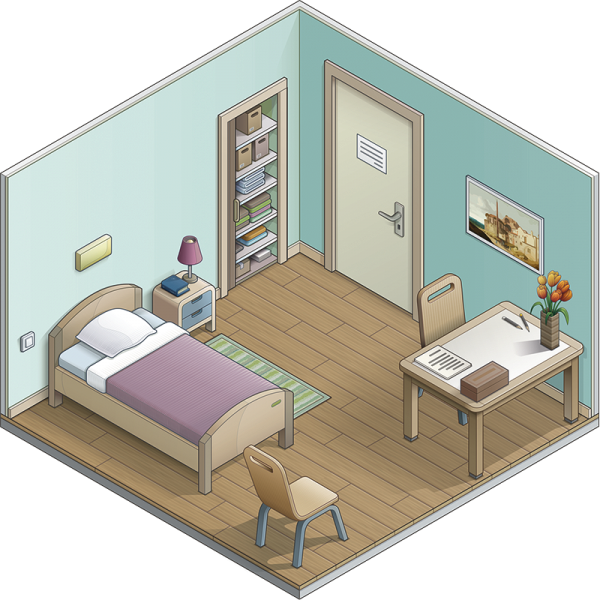 Illustration de la pièce Chambre B (non visible)